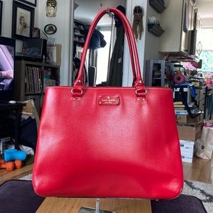 Kate Spade Red Leather Tote